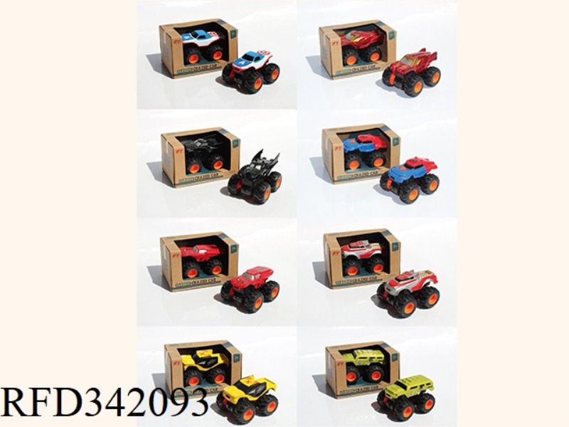 PULL BACK ALLOY TRUCKS 8 MIXED