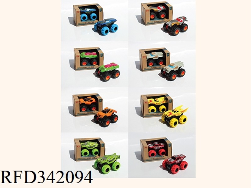 PULL BACK ALLOY TRUCKS 8 MIXED