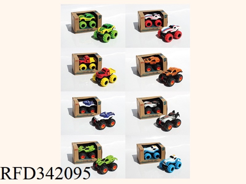 PULL BACK ALLOY TRUCKS 8 MIXED
