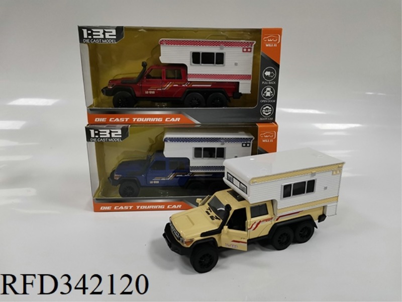 1:32 ALLOY DOOR OPEN 6-WHEEL DRIVE TOYOTA TOURING CAR WITH SOUND AND LIGHT MODEL
