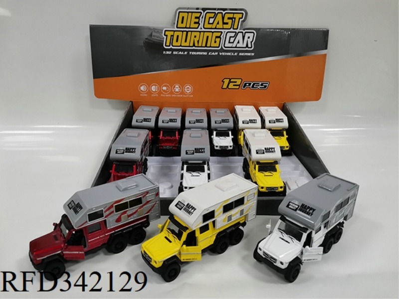 1:32 ALLOY DOOR OPEN 6-WHEEL DRIVE MERCEDES BENZ CAR MODEL 12PCS