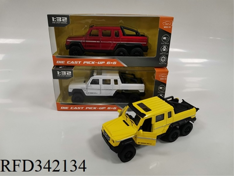 1:32 ALLOY 3-DOOR 6-WHEEL DRIVE MERCEDES-BENZ PICKUP CAR MODEL