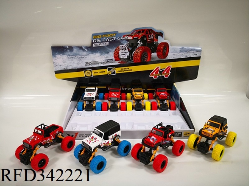 (WITH SOUND AND LIGHT VERSION)
1:32 ALLOY FEET
LAND ROVER WRANGLER
PEOPLE FOUR-WHEEL DRIVE CAR
M