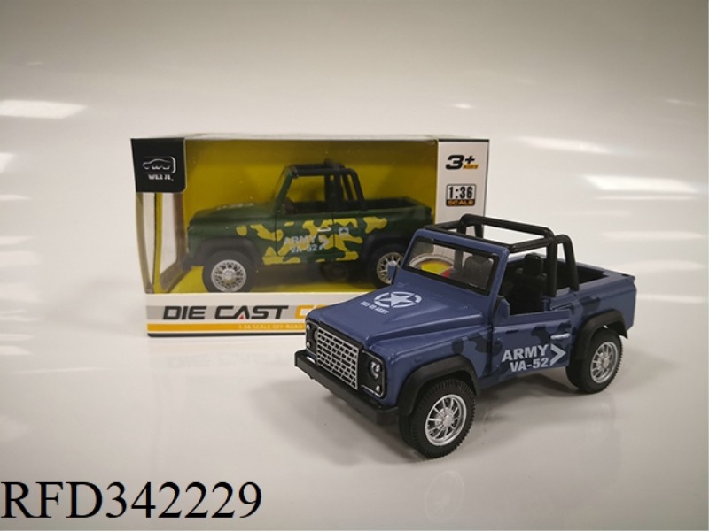 1:36 ALLOY SIMULATION
MILITARY OPENER LAND ROVER
GUARDIAN PICKUP
CAR MODEL (CAMOUFLAGE PRINTING