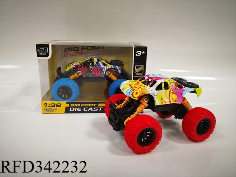 (WITH SOUND AND LIGHT VERSION)
1:32 ALLOY FEET
DOODLE SHORT CARD 4WD
PULL BACK CAR MODEL