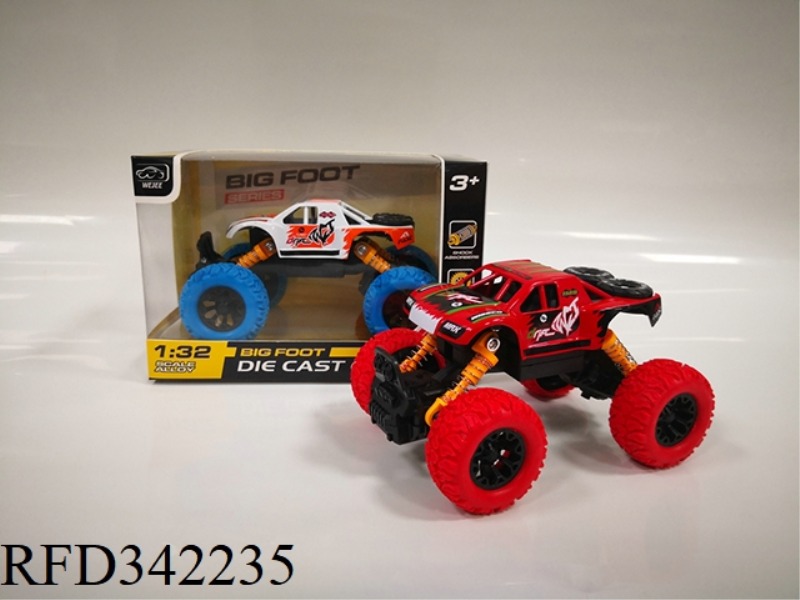 (WITH SOUND AND LIGHT VERSION)
1:32 ALLOY FEET
COLOR PRINTING SHORT CARD 4WD
PULL BACK CAR MODEL