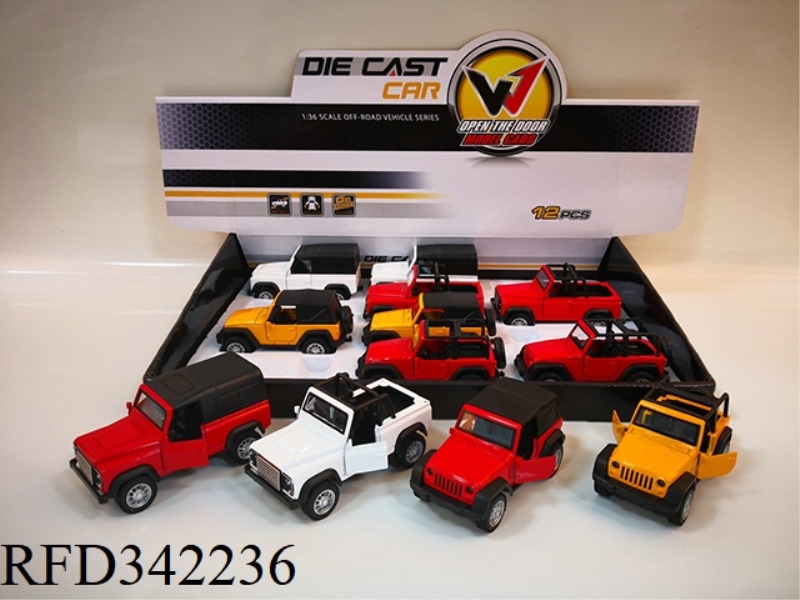 1:36 ALLOY SIMULATION
LAND ROVER WRANGLER
PEOPLE
PULL BACK CAR MODEL FOUR
MIXED
(CAN BE MIXED,