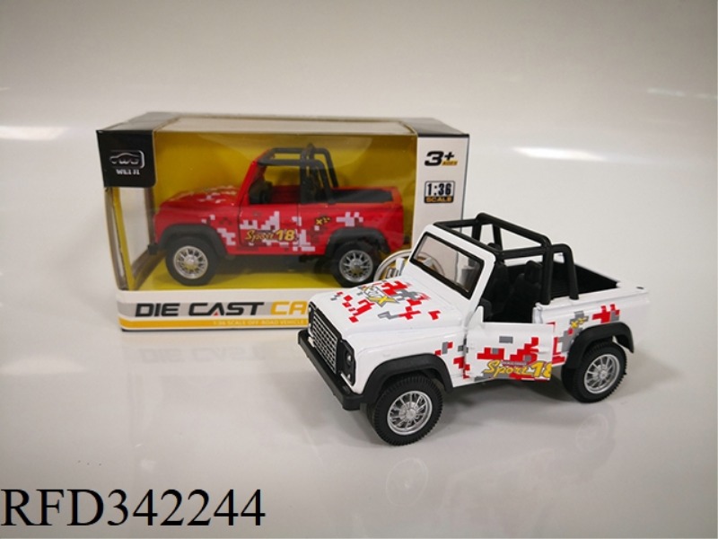 1:36 ALLOY SIMULATION
LAND ROVER DEFENDER
PICKUP CAR MODEL
(PAD PRINTING CAN BE MIXED
)
