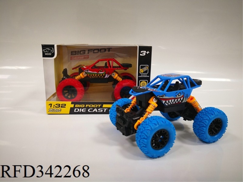 1:32 ALLOY FEET
COLOR PRINTING CLIMBING FOUR-WHEEL DRIVE
PULL BACK CAR MODEL