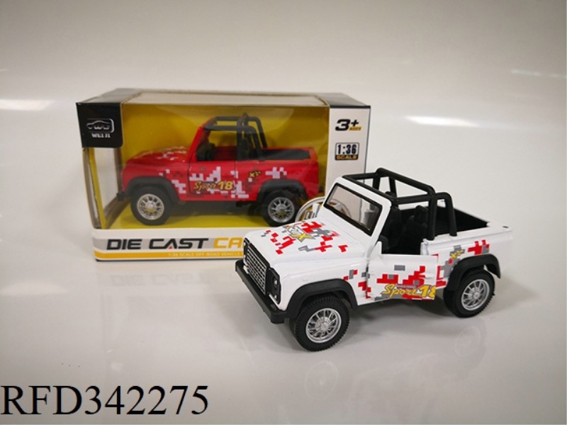 1:36 ALLOY SIMULATION
LAND ROVER DEFENDER
PICKUP CAR MODEL
(PAD PRINTING CAN BE MIXED
)