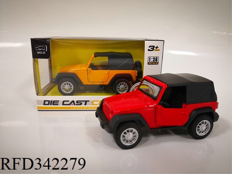 1:36 ALLOY SIMULATION
WRANGLER BACK
POWER CAR MODEL
(CAN BE MIXED)