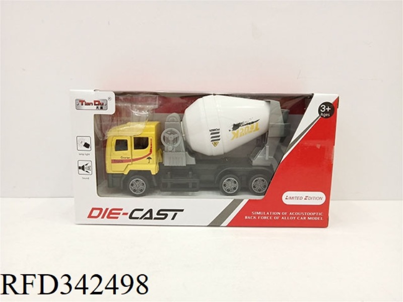 1:32 SIMULATION 3 DOOR PULL BACK ALLOY TRUCK HEAVY TRUCK MIXER TRUCK