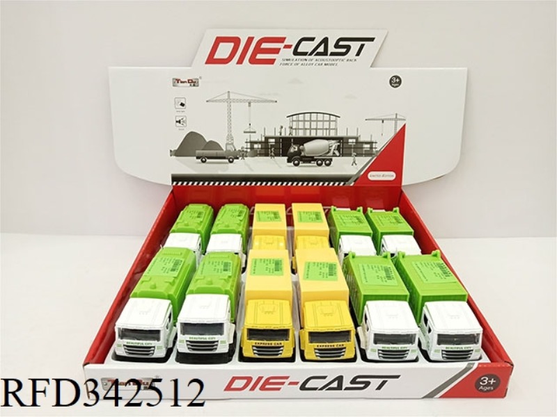 1:32 SIMULATION 3 DOOR PULL BACK ALLOY CAR EXPRESS FREIGHT CAR