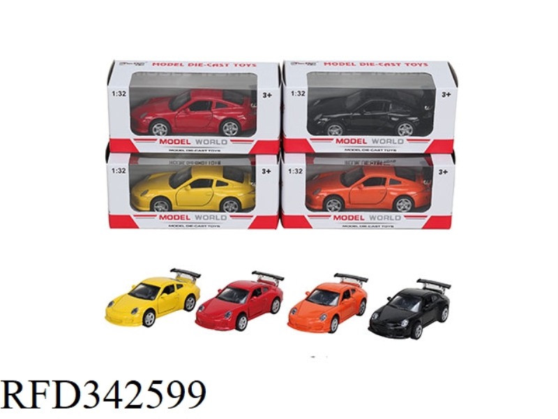 1:32 SIMULATION PULL BACK ALLOY CAR TWO-DOOR PORSCHE WITH LIGHT AND MUSIC