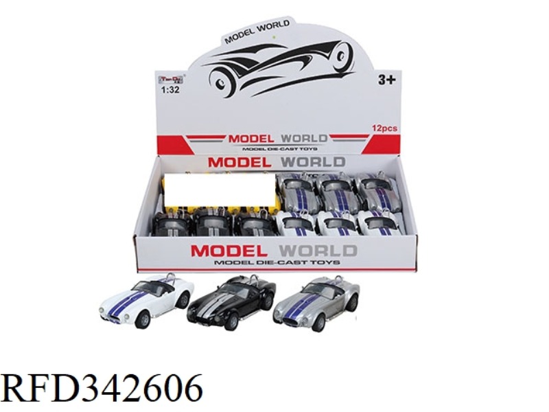 1:32 SIMULATION PULL BACK ALLOY CAR WITH TWO DOORS FORD 12PCS