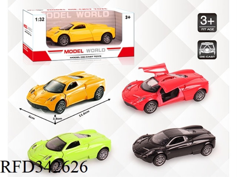 1:32 SIMULATION PAGANI PULL BACK ALLOY CAR WITH TWO DOORS