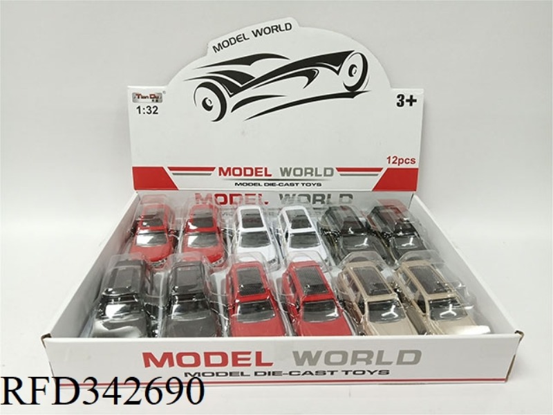 1:32 SIMULATION PULL BACK ALLOY CAR TWO-DOOR LEXUS WITH LIGHT AND MUSIC 12PCS