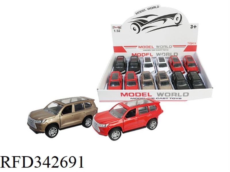 1:32 SIMULATION PULL BACK ALLOY CAR WITH TWO DOORS LEXUS 12PCS