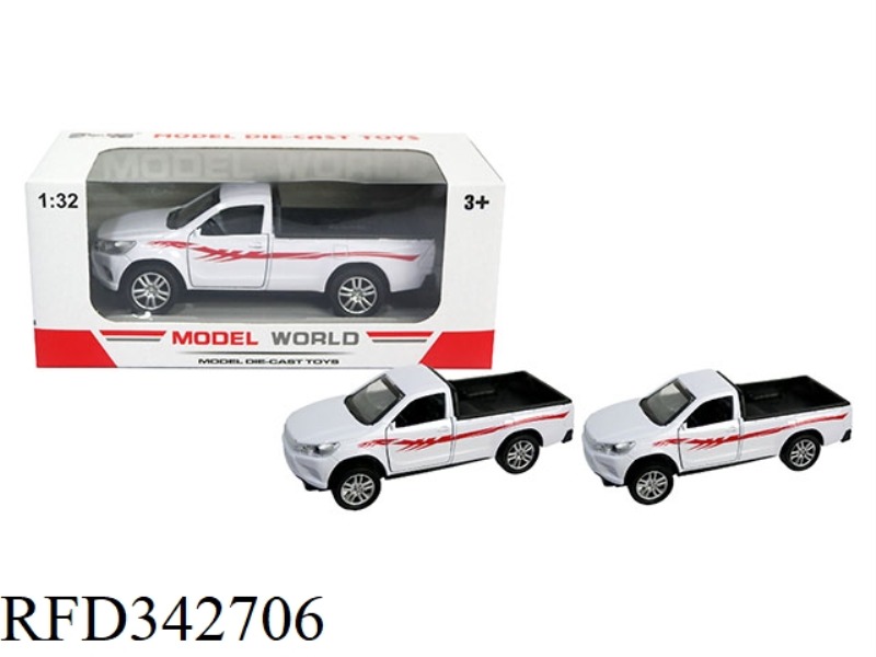 1:32 SIMULATION PULL BACK ALLOY CAR TWO-DOOR HILUX SINGLE-ROW PICKUP