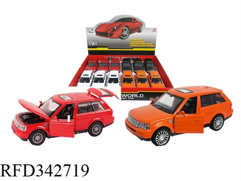 1:28 SIMULATION PULL BACK ALLOY FOUR DOORS LAND ROVER 12PCS