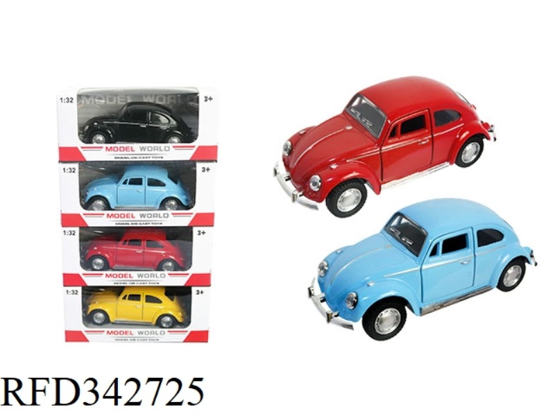 1:32 SIMULATION PULL BACK ALLOY CAR TWO-DOOR BEETLE CLASSIC CAR