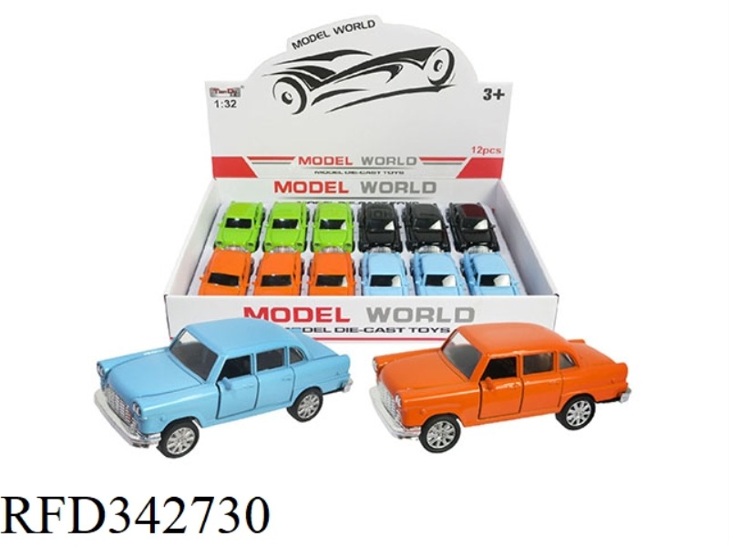 1:32 SIMULATION PULL BACK ALLOY CAR TWO-DOOR CHEVROLET LIGHT MUSIC CAR 12PCS