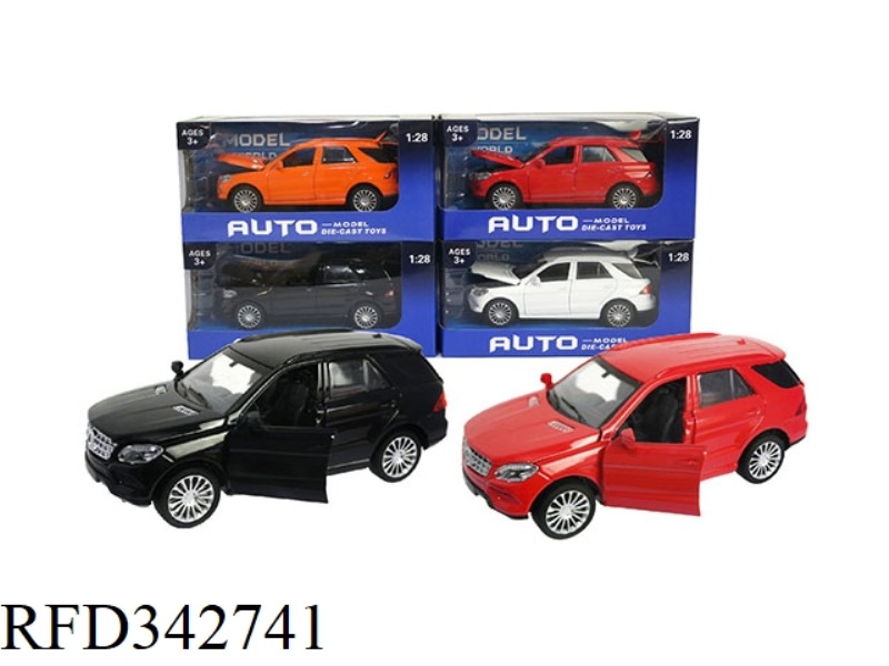 1:28 SIMULATION PULL BACK ALLOY FOUR DOOR MERCEDES BENZ ML300 LIGHT MUSIC CAR