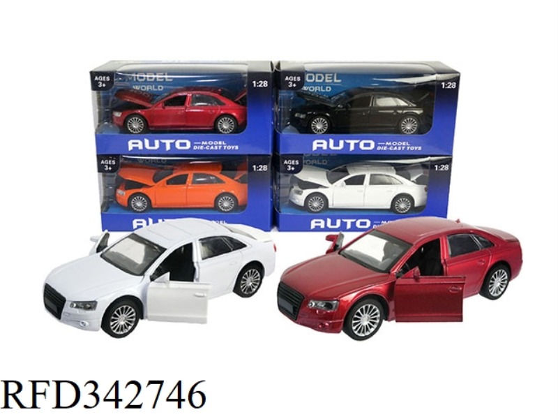 1:28 SIMULATION PULL BACK ALLOY FOUR DOOR AUDI A8