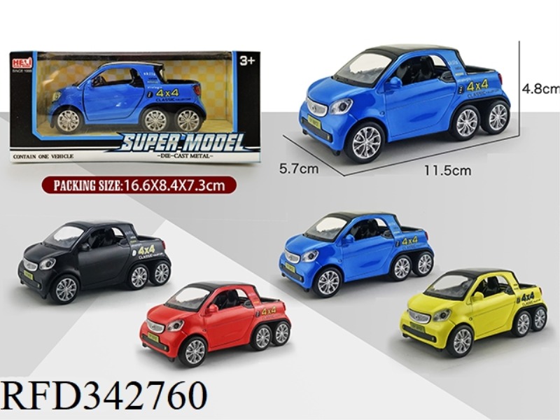 1:32 SIMULATION PULL BACK ALLOY BENZ SMART PICKUP