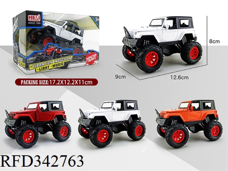 1:32 ALLOY PULL BACK CROSS-COUNTRY WRANGLER (SOUND AND LIGHT VERSION)