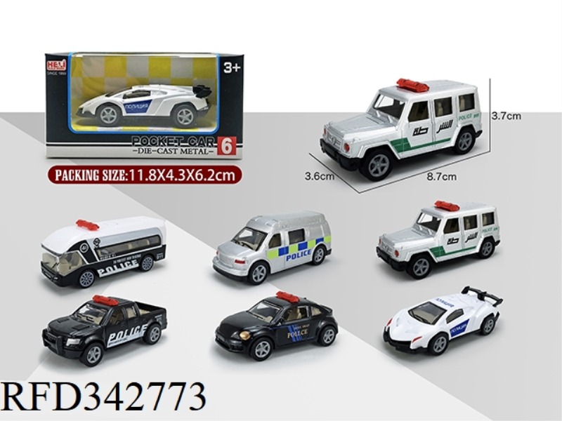 1:55 SIMULATION PULL BACK ALLOY POLICE CAR