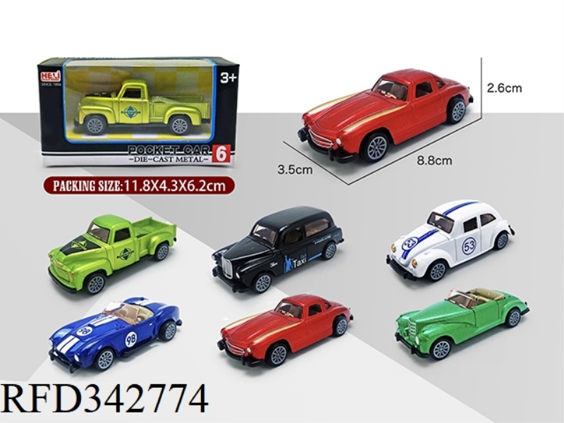1:55 SIMULATION PULL BACK ALLOY CLASSIC CAR