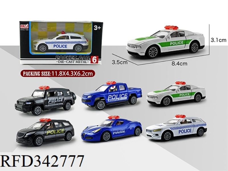 1:55 SIMULATION PULL BACK ALLOY POLICE CAR