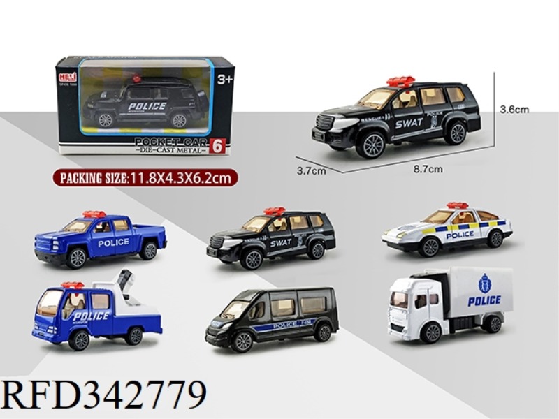 1:55 SIMULATION PULL BACK ALLOY POLICE CAR