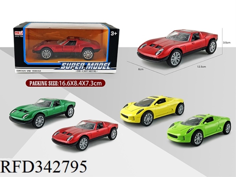 1:36 SIMULATION PULL BACK SOUND AND LIGHT ALLOY CAR (LAMBORGHINI, JAGUAR)