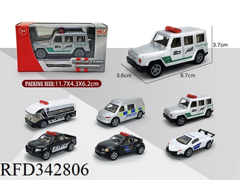 1:55 SIMULATION PULL BACK ALLOY POLICE CAR