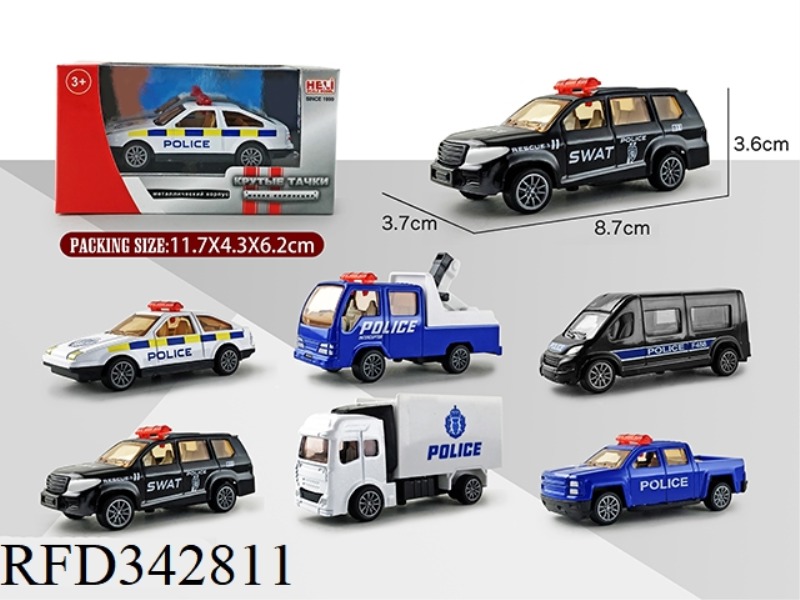 1:55 SIMULATION PULL BACK ALLOY POLICE CAR