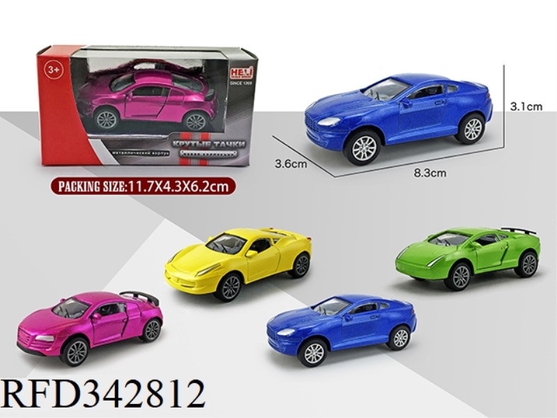1:55 DRIVING DOOR SIMULATION PULL BACK ALLOY SPORTS CAR
