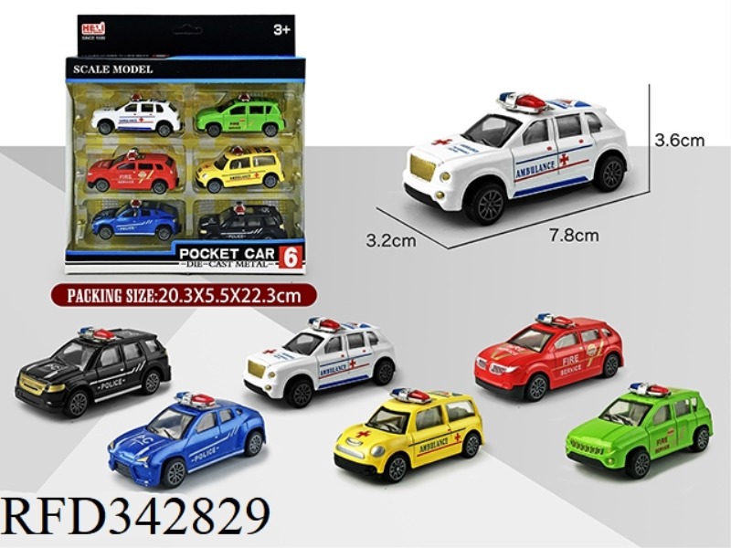 1:60 SIMULATION PULL BACK ALLOY POLICE CAR