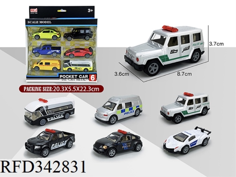 1:55 SIMULATION PULL BACK ALLOY POLICE CAR