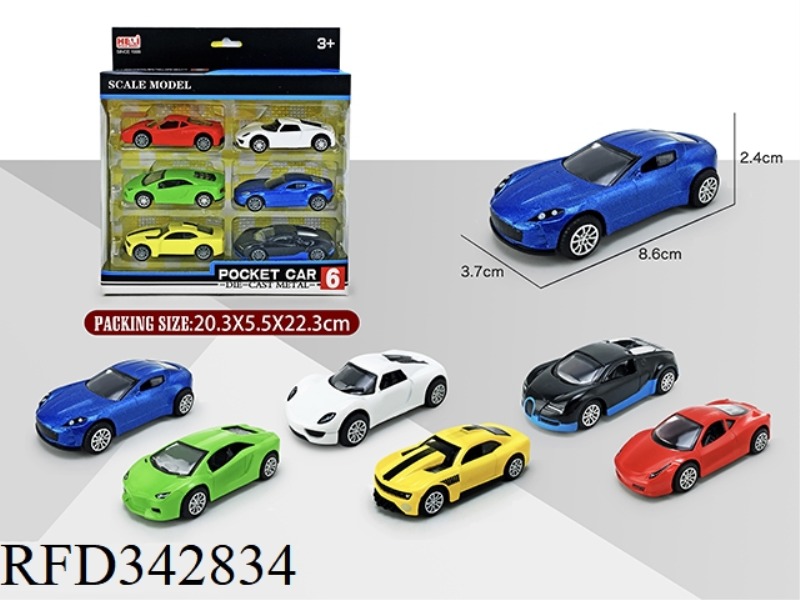 1:55 SIMULATION PULL BACK ALLOY CAR (PAD PRINTING VERSION)