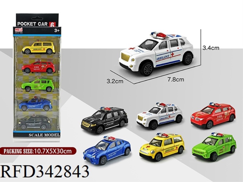 1:60 SIMULATION PULL BACK ALLOY POLICE CAR