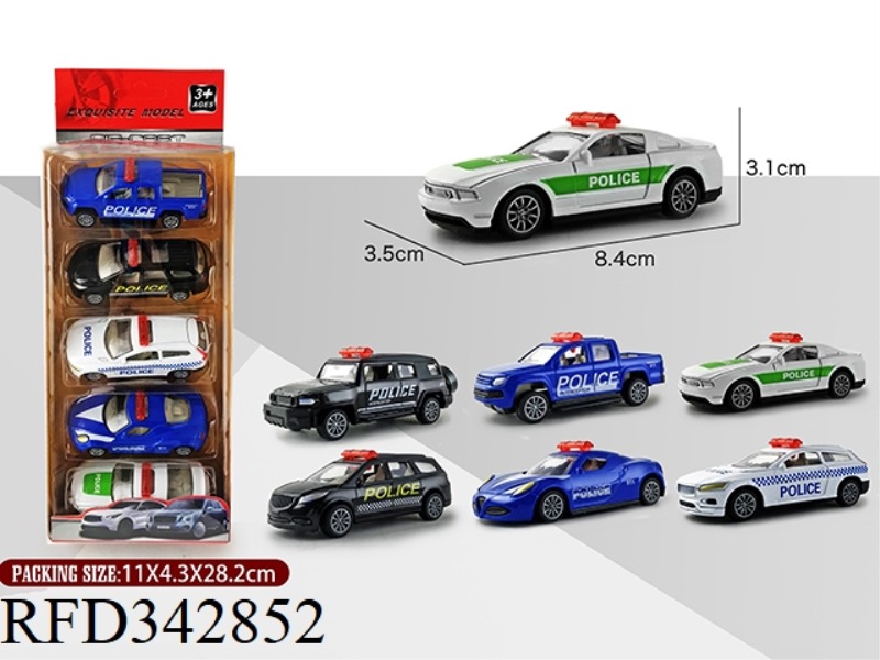 1:55 SIMULATION PULL BACK ALLOY POLICE CAR