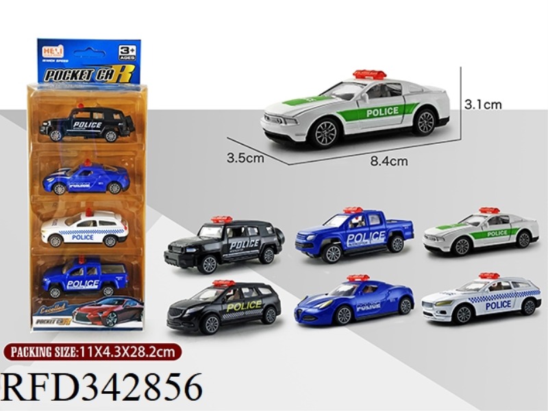 1:55 SIMULATION PULL BACK ALLOY POLICE CAR
