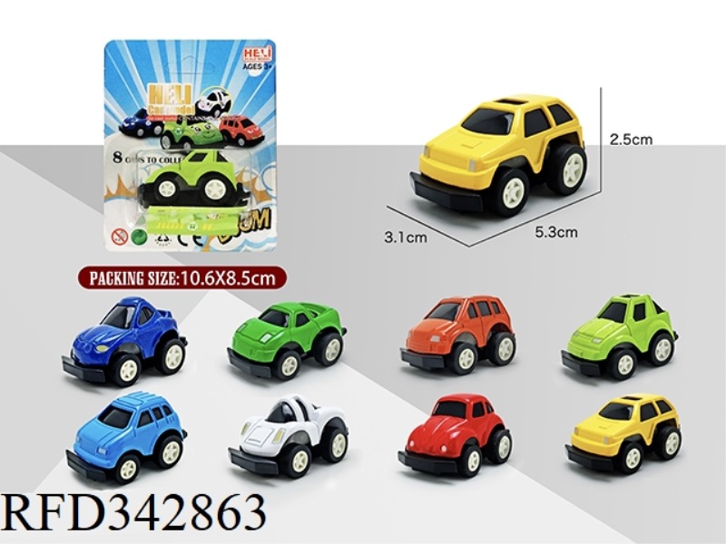 CARTOON PULL BACK ALLOY CAR (EMOJI CAN BE POSTED)
