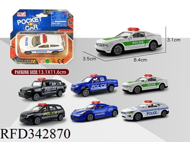 1:55 SIMULATION PULL BACK ALLOY POLICE CAR