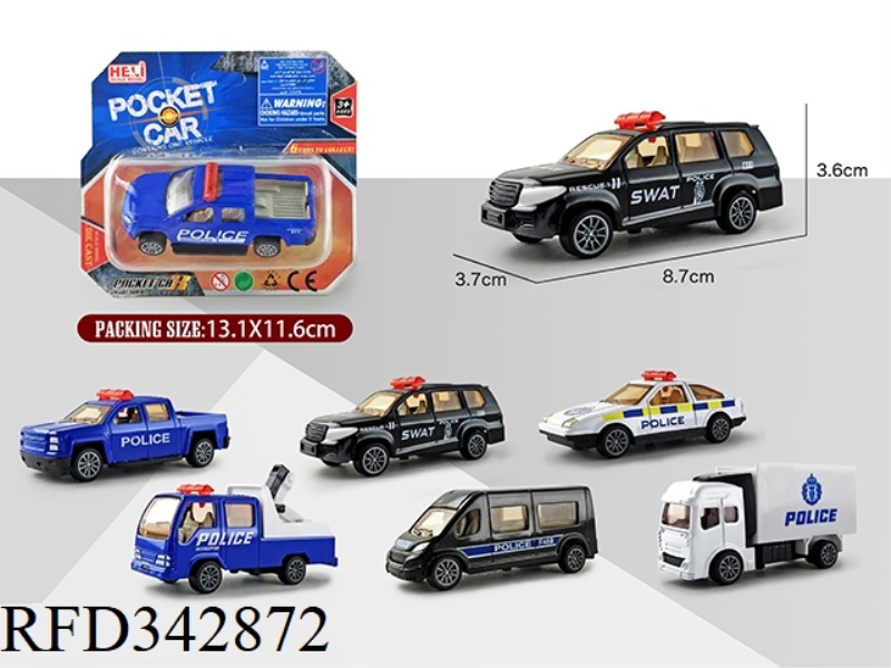 1:55 SIMULATION PULL BACK ALLOY POLICE CAR
