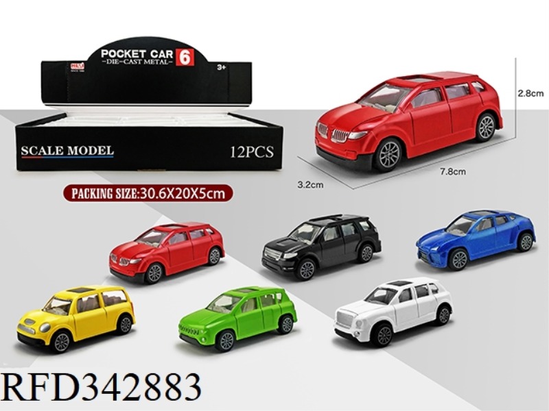 1: 60 PULL BACK BRIGHT WINDOW BUSINESS VEHICLE 12PCS