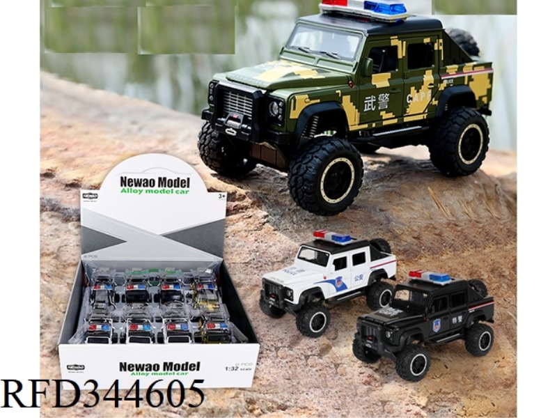 1:28 ALLOY PULL BACK
LAND ROVER DEFENDER
POLICE CAR VERSION/8PCS