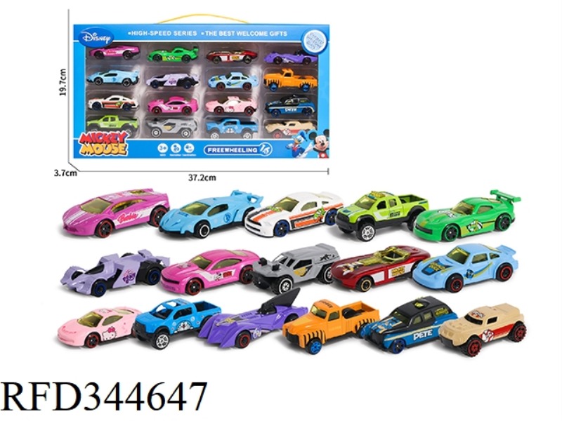 ALLOY CARTOON SPORTS CAR [DISNEY] 16 MODELS SLIDING